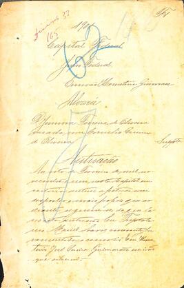 Alvará. Nº do documento (atribuído): 5658. Autor: Oliveira, Jesuina Ferreira de;Oliveira, Cornélio Ferreira de.